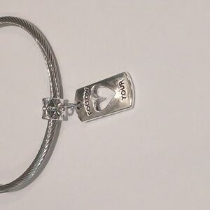 Silver Follow Your Heart Dangle Charm‎ for Pandora Style Bracelet